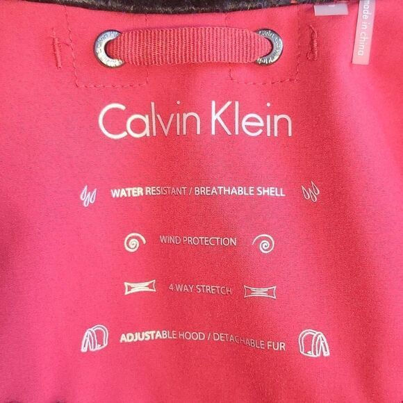 Calvin Klein Faux-Fur-Lined Parka Small size - Picture 8 of 10